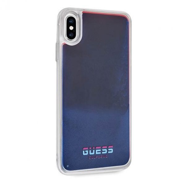 Husă rigidă Guess GUHCI65GLCRE pentru iPhone Xs Max czerwo ny/roșu Husă California Glow in the dark