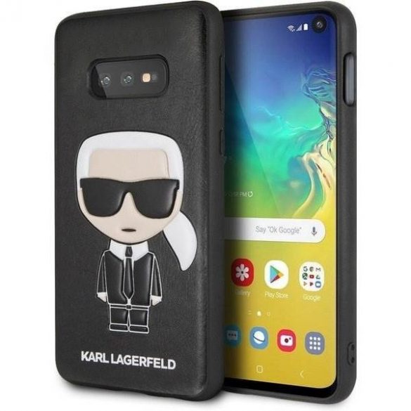 Karl Lagerfeld KLHCS10LIKPUBK S10e G970 carcasă rigidă czarny/negru Carcasă emblematică Karl în relief