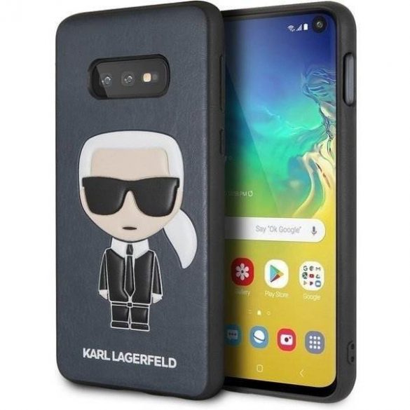 Karl Lagerfeld KLHCS10LIKPUBL S10e G970 carcasă rigidă granatow/bleumarin Carcasă emblematică Karl în relief