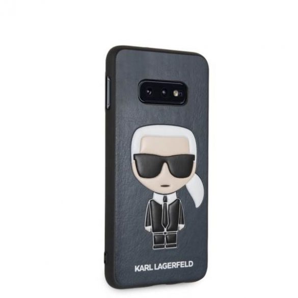 Karl Lagerfeld KLHCS10LIKPUBL S10e G970 carcasă rigidă granatow/bleumarin Carcasă emblematică Karl în relief