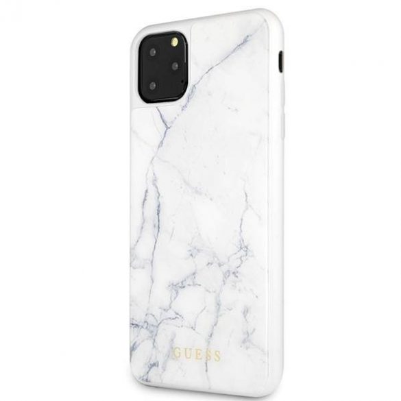 Husă Guess GUHCN65HYMAWH pentru iPhone 11 Pro Max biał/alb Marble