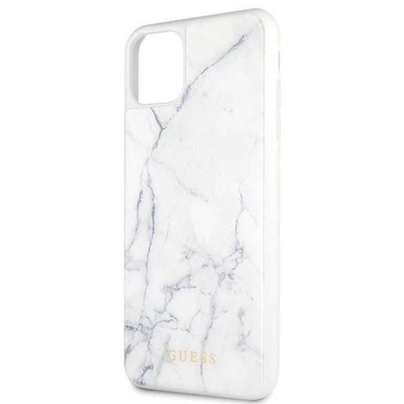 Husă Guess GUHCN65HYMAWH pentru iPhone 11 Pro Max biał/alb Marble