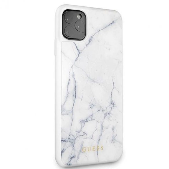 Husă Guess GUHCN65HYMAWH pentru iPhone 11 Pro Max biał/alb Marble