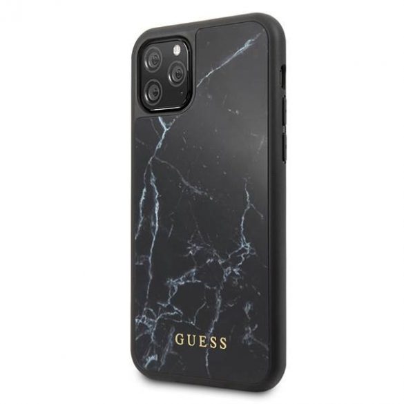 Husă Guess GUHCN58HYMABK pentru iPhone 11 Pro, neagră/marmură