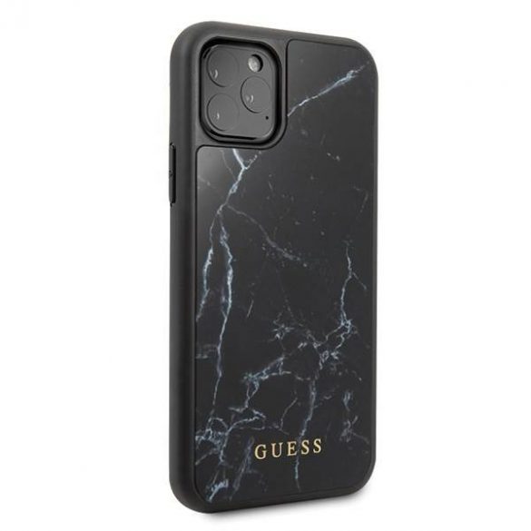 Husă Guess GUHCN58HYMABK pentru iPhone 11 Pro, neagră/marmură