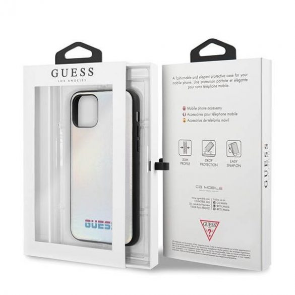 Guess GUHCN58BLD iPhone 11 Pro husă rigidă/argintie Husă iridescentă