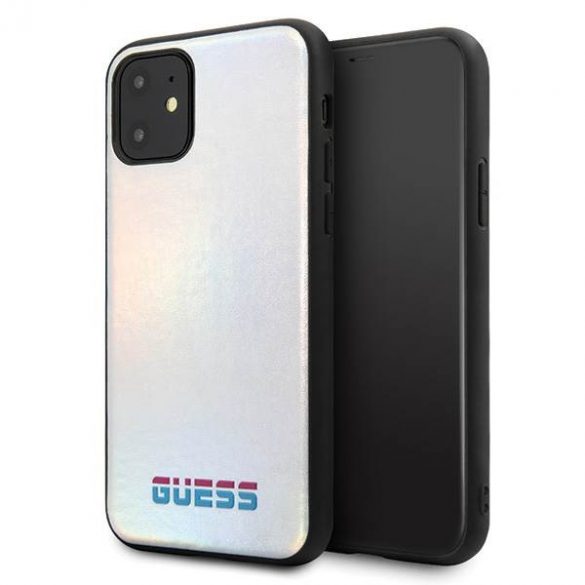 Husă rigidă Guess GUHCN65BLD pentru iPhone 11 Pro Max srebrny/argintiu Husă iridescentă