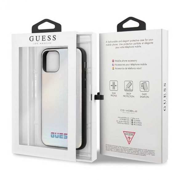 Husă rigidă Guess GUHCN65BLD pentru iPhone 11 Pro Max srebrny/argintiu Husă iridescentă