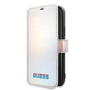 Guess GUFLBKN58BLD Husă pentru iPhone 11 Pro srebrny/argintiu cu carte iridescentă