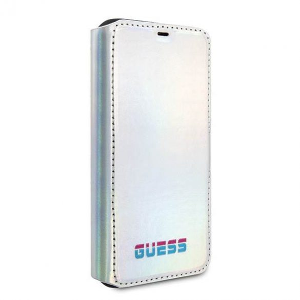 Guess GUFLBKN58BLD Husă pentru iPhone 11 Pro srebrny/argintiu cu carte iridescentă