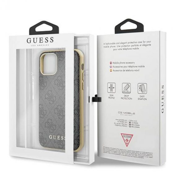 Guess GUHCN61G4GG iPhone 11 6,1" / Xr gri/gri husă greu 4G Collection husă