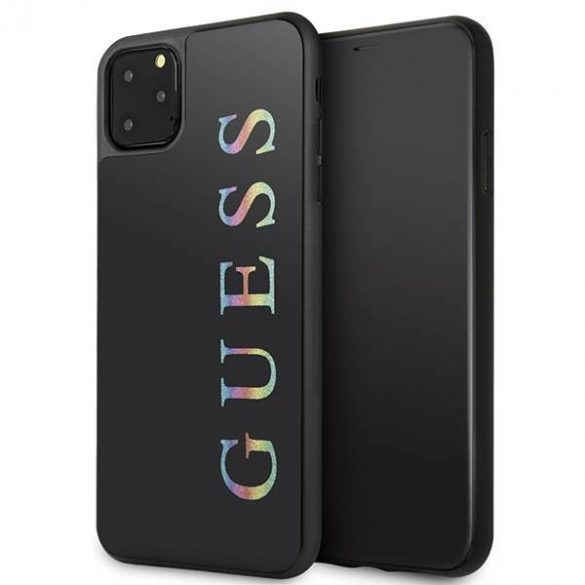 Guess GUHCN65LGMLBK iPhone 11 Pro Max husă rigidă neagră/czarny Husă cu logo sclipici