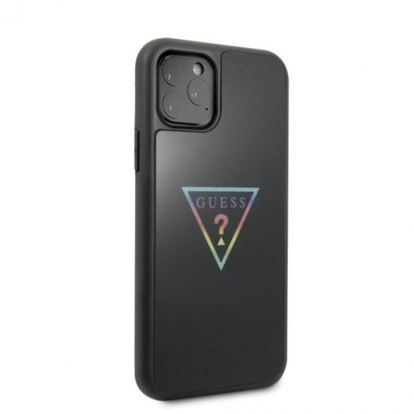 Guess GUHCN58TRMLBK Husă rigidă pentru iPhone 11 Pro, neagră/czarny, Husă Triunghi Glitter