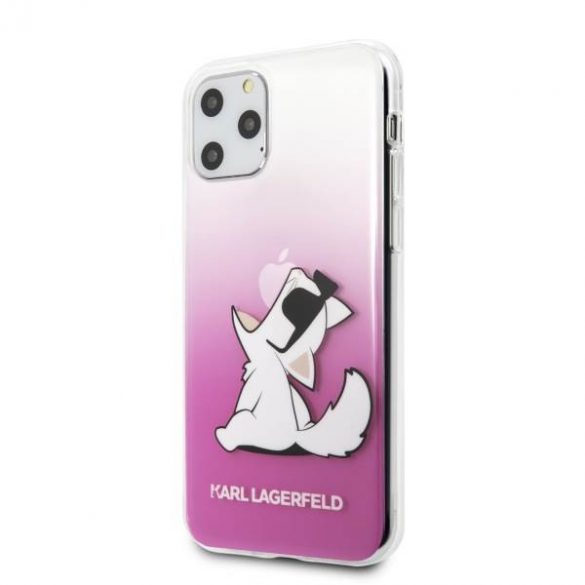 Karl Lagerfeld KLHCN58CFNRCPI Husă rigidă pentru iPhone 11 Pro rożowy/roz Husă Choupette Fun