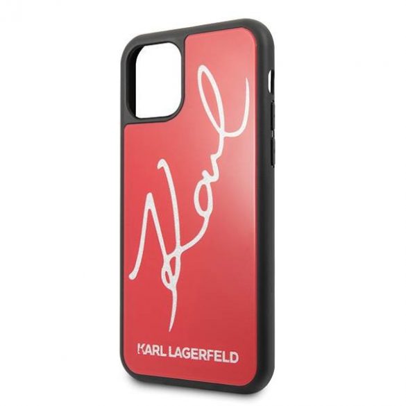 Karl Lagerfeld KLHCN58DLKSRE Husă rigidă czerwony/roșu pentru iPhone 11 Pro Husă Signature Glitter