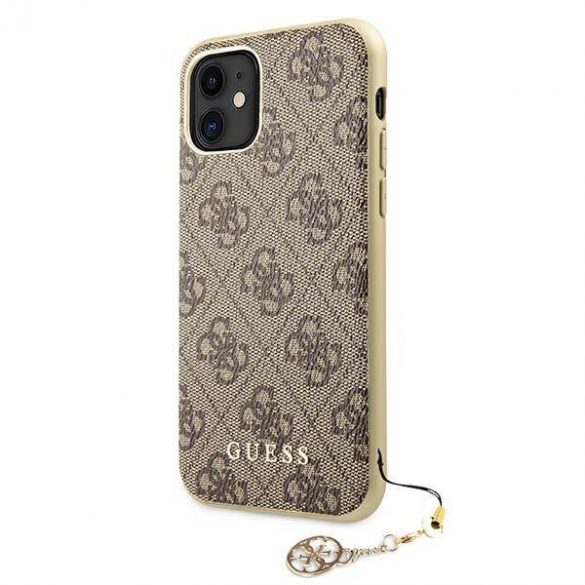 Guess GUHCN61GF4GBR Husă rigidă pentru iPhone 11 6,1" / Xr maro/brązowy 4G Charms Collection