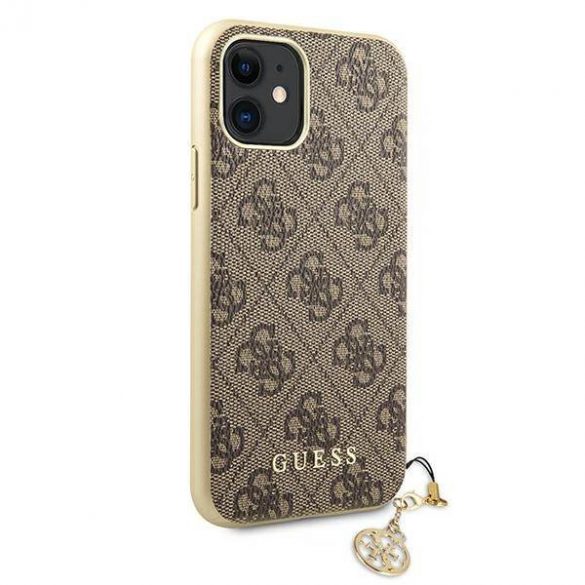 Guess GUHCN61GF4GBR Husă rigidă pentru iPhone 11 6,1" / Xr maro/brązowy 4G Charms Collection