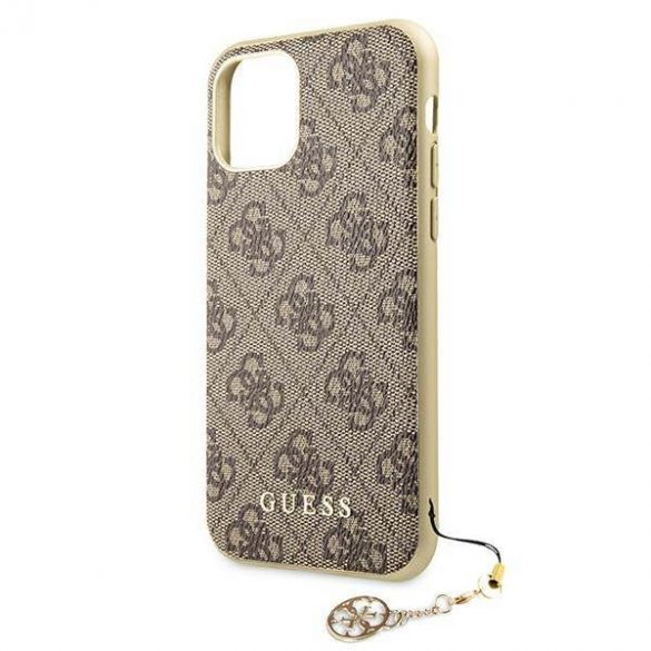 Guess GUHCN61GF4GBR Husă rigidă pentru iPhone 11 6,1" / Xr maro/brązowy 4G Charms Collection