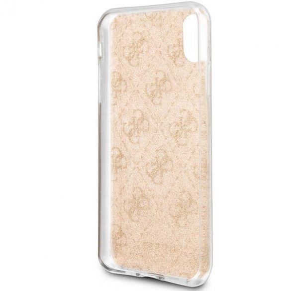 Guess GUHCPXPCU4GLGO iPhone X/Xs gold/gold hard Husă 4G Glitter