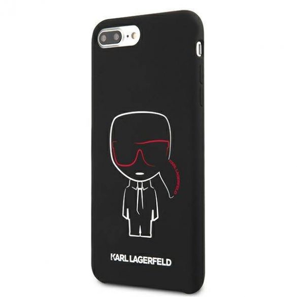 Karl Lagerfeld KLHCI8LSLKCBK Husă rigidă pentru iPhone 7/8 Plus, neagră, silicon Karl Iconic