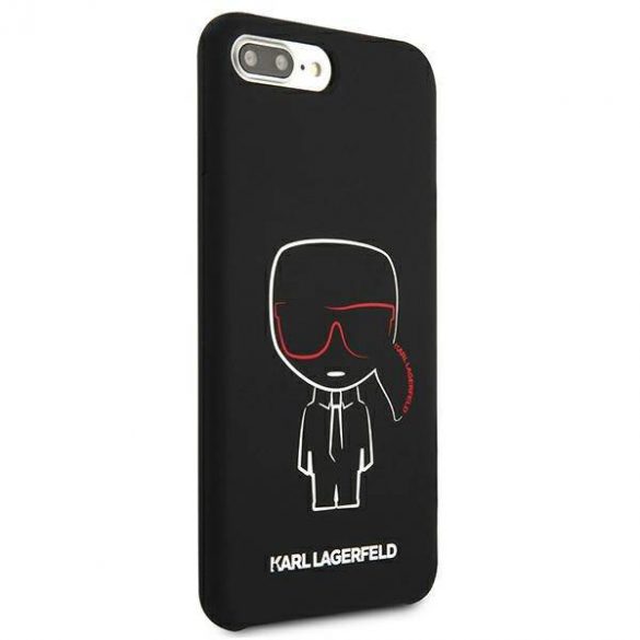 Karl Lagerfeld KLHCI8LSLKCBK Husă rigidă pentru iPhone 7/8 Plus, neagră, silicon Karl Iconic