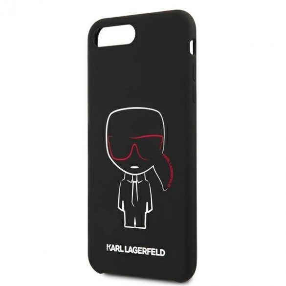 Karl Lagerfeld KLHCI8LSLKCBK Husă rigidă pentru iPhone 7/8 Plus, neagră, silicon Karl Iconic