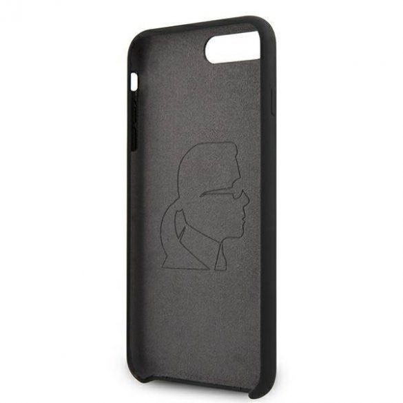 Karl Lagerfeld KLHCI8LSLKCBK Husă rigidă pentru iPhone 7/8 Plus, neagră, silicon Karl Iconic