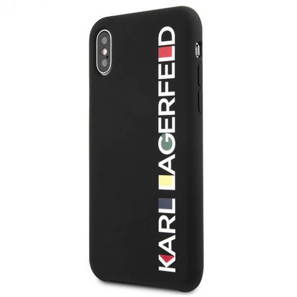 Karl Lagerfeld KLHCPXBHWHBK Husă rigidă pentru iPhone X/XS, neagră/czarny, Husă Bauhaus lucioasă