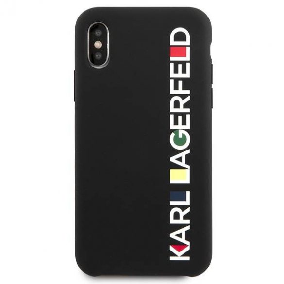 Karl Lagerfeld KLHCPXBHWHBK Husă rigidă pentru iPhone X/XS, neagră/czarny, Husă Bauhaus lucioasă