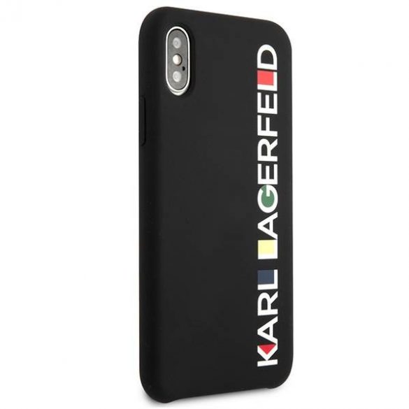 Karl Lagerfeld KLHCPXBHWHBK Husă rigidă pentru iPhone X/XS, neagră/czarny, Husă Bauhaus lucioasă