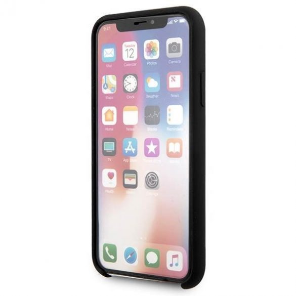 Karl Lagerfeld KLHCPXBHWHBK Husă rigidă pentru iPhone X/XS, neagră/czarny, Husă Bauhaus lucioasă