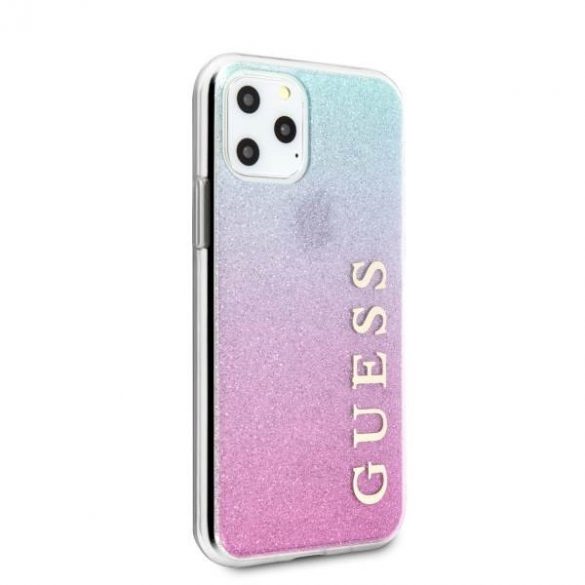 Guess GUHCN65PCUGLPBL iPhone 11 Pro Max husă rigidă rozowo-niebieski/roz albastru Husă glitter Gradient