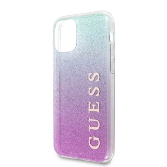 Guess GUHCN65PCUGLPBL iPhone 11 Pro Max husă rigidă rozowo-niebieski/roz albastru Husă glitter Gradient