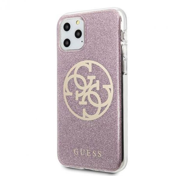 Guess GUHCN65PCUGLPI iPhone 11 Pro Max husă rigidă rożowy/roz Husă 4G Circle Glitter