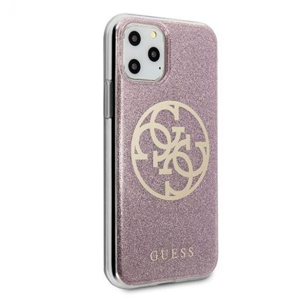 Guess GUHCN65PCUGLPI iPhone 11 Pro Max husă rigidă rożowy/roz Husă 4G Circle Glitter