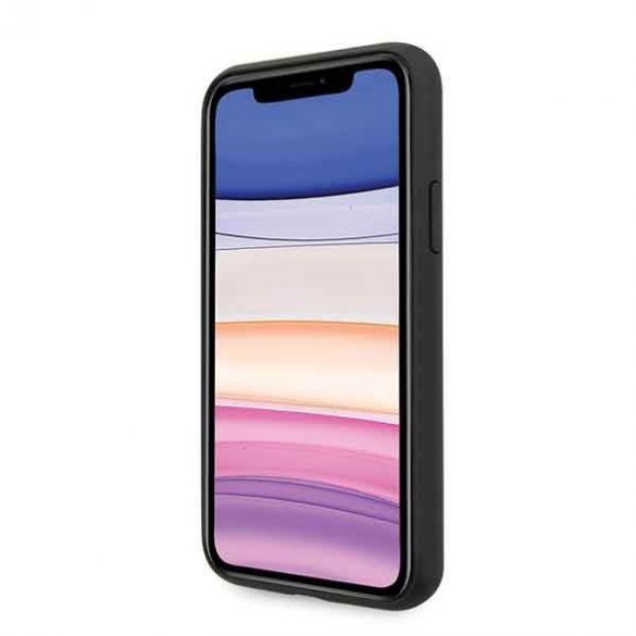 Guess GUHCN61G4GLGR Husă rigidă pentru iPhone 11 6,1" / Xr szary/gri, 4G Stripe Collection