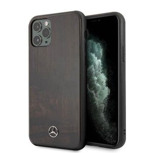 Carcasă rigidă Mercedes MEHCN58VWOBR pentru iPhone 11 Pro, culoare maro/brązowy, Wood Line Rosewood