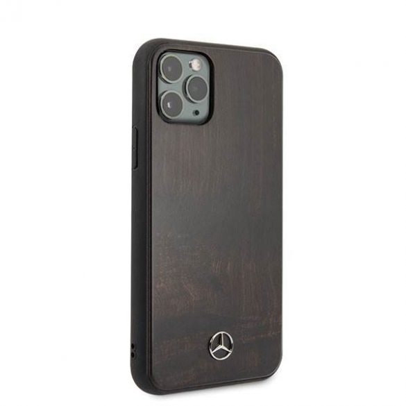 Carcasă rigidă Mercedes MEHCN58VWOBR pentru iPhone 11 Pro, culoare maro/brązowy, Wood Line Rosewood