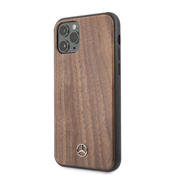 Mercedes MEHCN65VWOLB Husă rigidă pentru iPhone 11 Pro Max, culoarea maro/brązowy, Wood Line Walnut