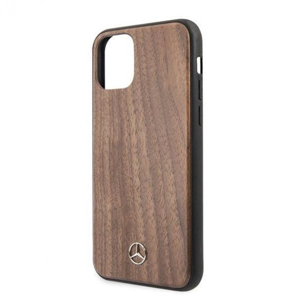 Mercedes MEHCN65VWOLB Husă rigidă pentru iPhone 11 Pro Max, culoarea maro/brązowy, Wood Line Walnut