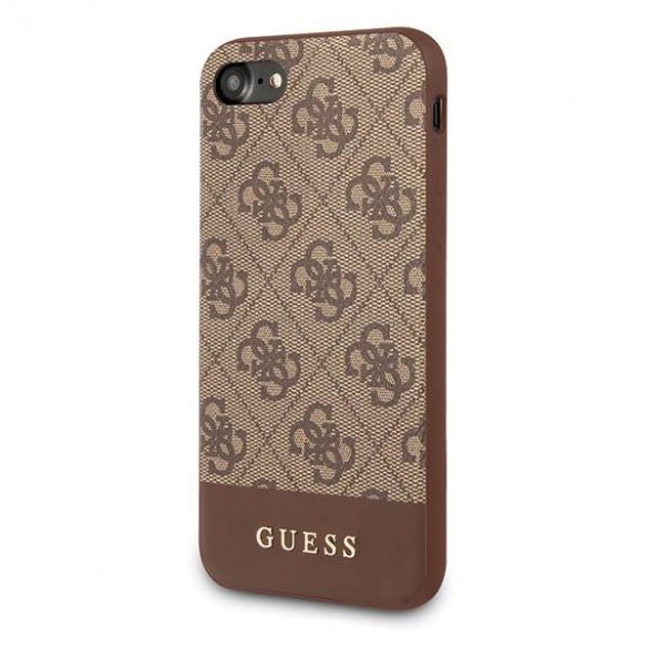 Guess GUHCI8G4GLBR iPhone 7/8/SE 2020 / SE 2022 maro/maro husă greu 4G Stripe Collection husă