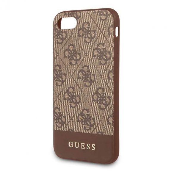 Guess GUHCI8G4GLBR iPhone 7/8/SE 2020 / SE 2022 maro/maro husă greu 4G Stripe Collection husă