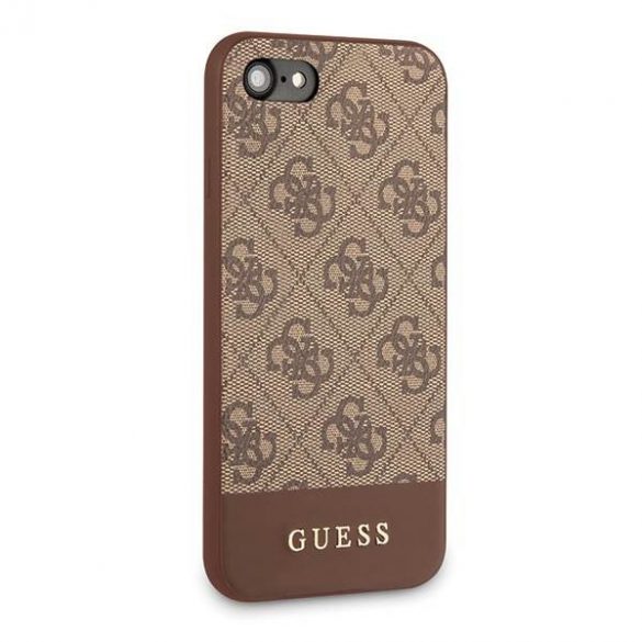 Guess GUHCI8G4GLBR iPhone 7/8/SE 2020 / SE 2022 maro/maro husă greu 4G Stripe Collection husă