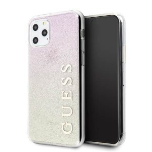 Guess GUHCN65PCUGLGPI iPhone 11 Pro Max różowo-złoty/roz auriu husă rigidă Husă Gradient Glitter