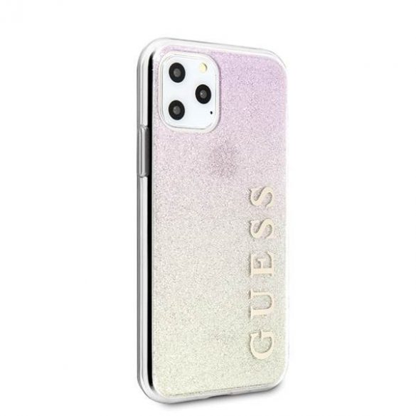 Guess GUHCN65PCUGLGPI iPhone 11 Pro Max różowo-złoty/roz auriu husă rigidă Husă Gradient Glitter