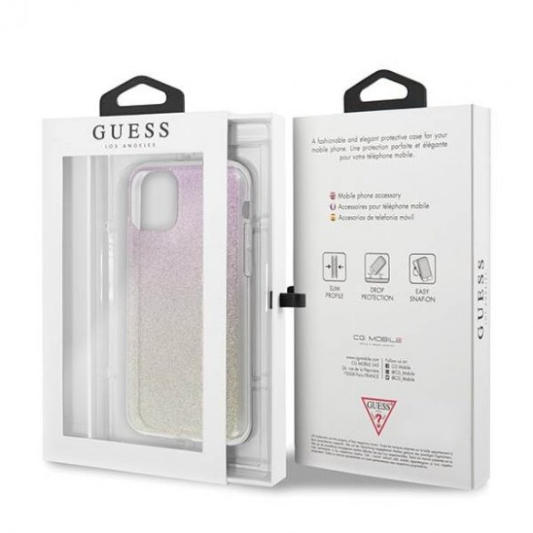 Guess GUHCN65PCUGLGPI iPhone 11 Pro Max różowo-złoty/roz auriu husă rigidă Husă Gradient Glitter