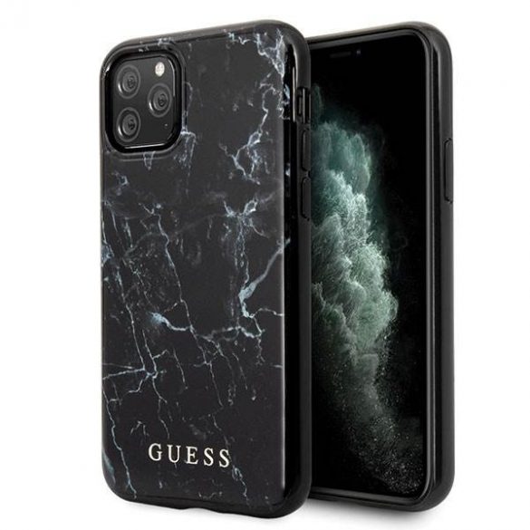 Husă Guess GUHCN65PCUMABK pentru iPhone 11 Pro Max, marmură/neagră