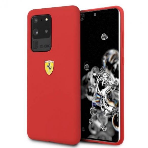 Carcasă rigidă Ferrari FESIHCS69RE S20 Ultra G988 carcasă din silicon czerwony/roșu