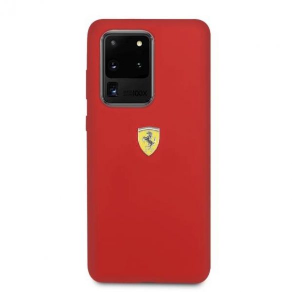 Carcasă rigidă Ferrari FESIHCS69RE S20 Ultra G988 carcasă din silicon czerwony/roșu