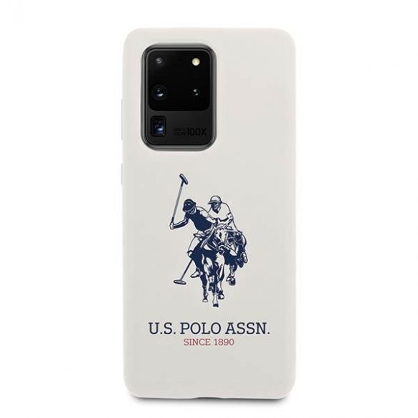 US Polo USHCS69SLHRWH S20 Ultra G988 biał/alb Silicone Collection Husă